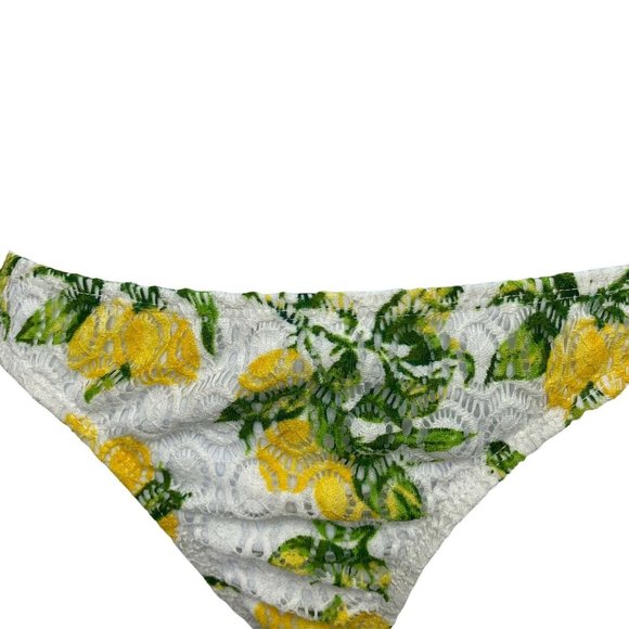 Cabana Del Sol Women’s Lemon Twist Bikini - Lace Over -Off Shoulder Size L - NWT - Picture 7 of 11